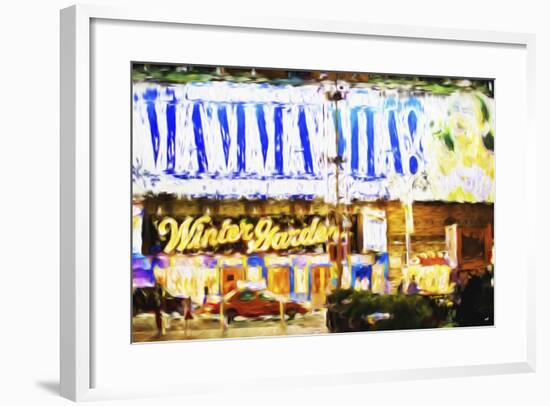 Winter Garden Night - In the Style of Oil Painting-Philippe Hugonnard-Framed Giclee Print