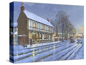 Winter Glow Parish Room Tickhill Yorkshire-Richard Harpum-Stretched Canvas