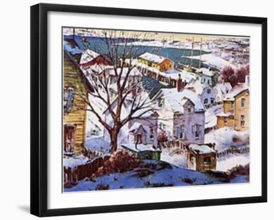 Winter Harbor-Henry Gasser-Framed Art Print