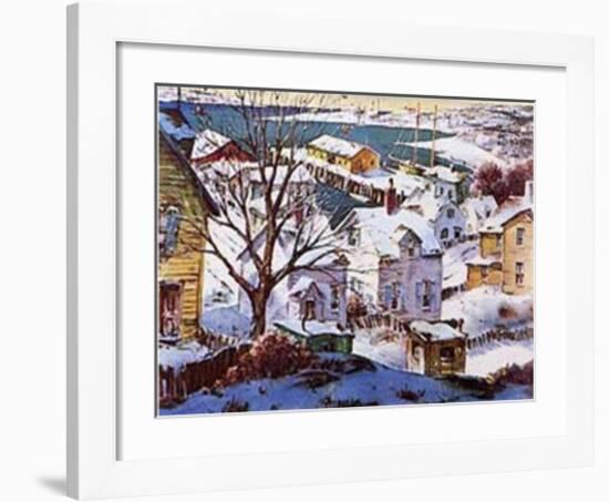 Winter Harbor-Henry Gasser-Framed Art Print