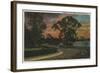 Winter Haven, Florida - Sunset View of Lake Elbert-Lantern Press-Framed Art Print