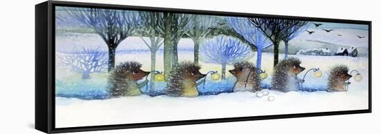 Winter Hedgehogs-Oxana Zaika-Framed Stretched Canvas