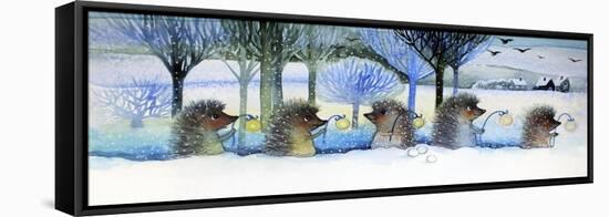 Winter Hedgehogs-Oxana Zaika-Framed Stretched Canvas