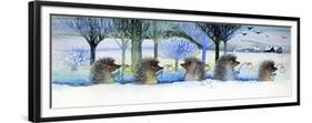 Winter Hedgehogs-Oxana Zaika-Framed Giclee Print