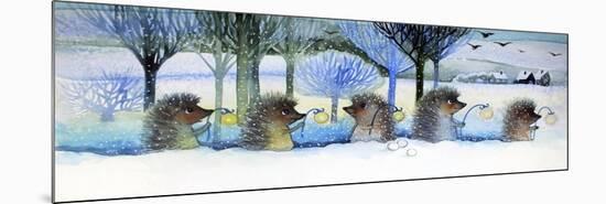 Winter Hedgehogs-Oxana Zaika-Mounted Giclee Print