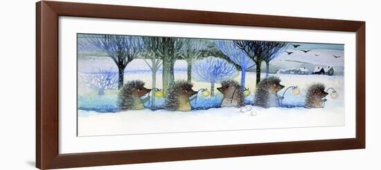 Winter Hedgehogs-Oxana Zaika-Framed Giclee Print