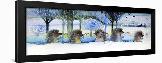 Winter Hedgehogs-Oxana Zaika-Framed Giclee Print