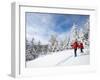 Winter Hiking on Mount Cardigan, Clark Trail, Canaan, New Hampshire, USA-Jerry & Marcy Monkman-Framed Photographic Print