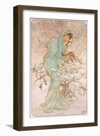 Winter; Hiver, C.1896-Alphonse Mucha-Framed Giclee Print