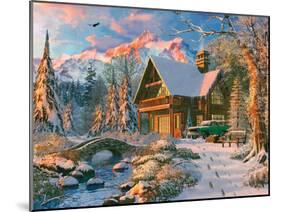 Winter Holiday Cabin-Dominic Davison-Mounted Art Print