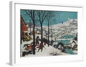 Winter, Hunters in the Snow-Pieter Bruegel the Elder-Framed Collectable Print