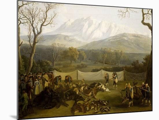 Winter: Hunting in Persano Reserve-Jacob Philipp Hackert-Mounted Giclee Print