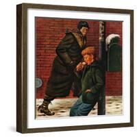 "Winter Ice Cream Cone," February 8, 1947-Stevan Dohanos-Framed Giclee Print