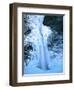 Winter ice hangs on Horsetail Falls, Columbia River Gorge National Scenic Area, Multnomah County...-null-Framed Photographic Print