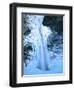 Winter ice hangs on Horsetail Falls, Columbia River Gorge National Scenic Area, Multnomah County...-null-Framed Photographic Print