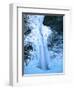 Winter ice hangs on Horsetail Falls, Columbia River Gorge National Scenic Area, Multnomah County...-null-Framed Photographic Print