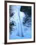 Winter ice hangs on Horsetail Falls, Columbia River Gorge National Scenic Area, Multnomah County...-null-Framed Photographic Print