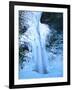 Winter ice hangs on Horsetail Falls, Columbia River Gorge National Scenic Area, Multnomah County...-null-Framed Photographic Print