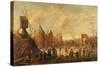 Winter in a Dutch Town-Joost Cornelisz Droochsloot-Stretched Canvas