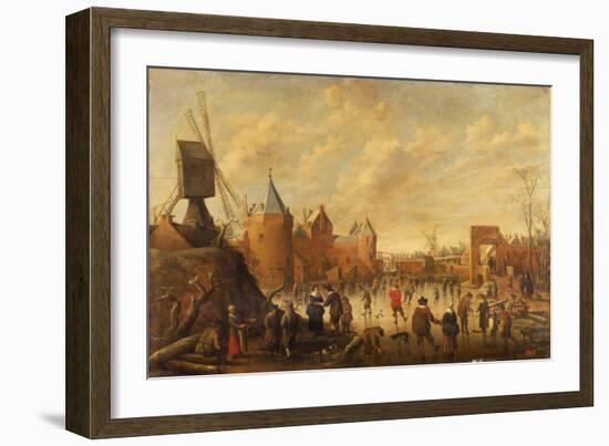 Winter in a Dutch Town-Joost Cornelisz Droochsloot-Framed Giclee Print