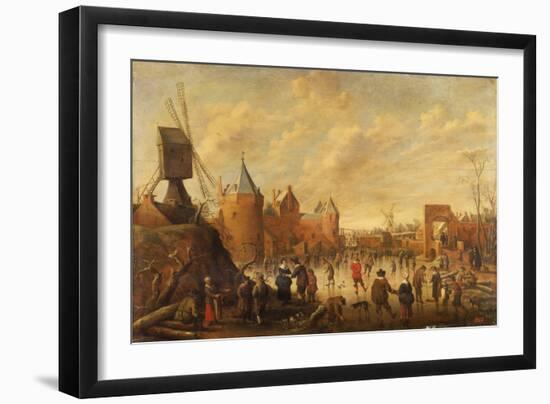 Winter in a Dutch Town-Joost Cornelisz Droochsloot-Framed Giclee Print