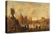 Winter in a Dutch Town-Joost Cornelisz Droochsloot-Stretched Canvas