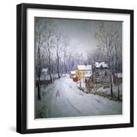 Winter in Bucks County-Carol Sirak-Framed Giclee Print