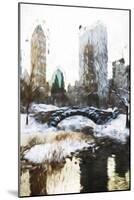Winter in Central Park II - In the Style of Oil Painting-Philippe Hugonnard-Mounted Giclee Print