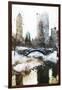Winter in Central Park II - In the Style of Oil Painting-Philippe Hugonnard-Framed Giclee Print