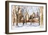 Winter in Central Park V - In the Style of Oil Painting-Philippe Hugonnard-Framed Giclee Print