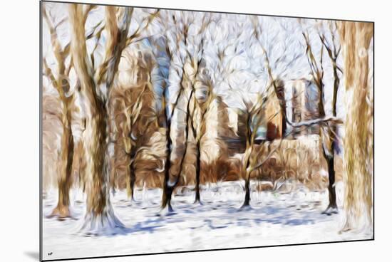 Winter in Central Park V - In the Style of Oil Painting-Philippe Hugonnard-Mounted Giclee Print