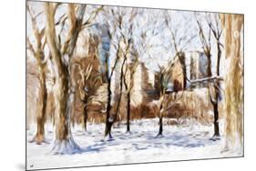 Winter in Central Park V - In the Style of Oil Painting-Philippe Hugonnard-Mounted Giclee Print