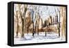 Winter in Central Park V - In the Style of Oil Painting-Philippe Hugonnard-Framed Stretched Canvas