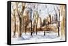 Winter in Central Park V - In the Style of Oil Painting-Philippe Hugonnard-Framed Stretched Canvas