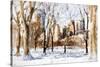 Winter in Central Park V - In the Style of Oil Painting-Philippe Hugonnard-Stretched Canvas