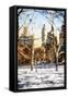 Winter in Central Park VIII - In the Style of Oil Painting-Philippe Hugonnard-Framed Stretched Canvas