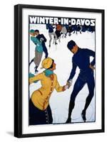 Winter in Davos-Burkhard Mangold-Framed Art Print