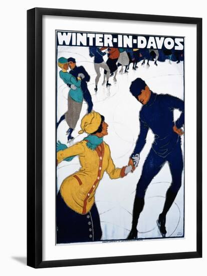 Winter in Davos-Burkhard Mangold-Framed Art Print