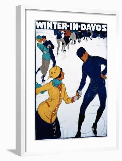 Winter in Davos-Burkhard Mangold-Framed Art Print