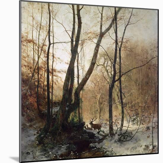 Winter in Germany, 1869-Ludwig Munthe-Mounted Giclee Print