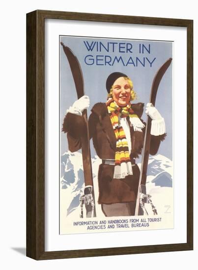 Winter in Germany Travel Poster-null-Framed Art Print