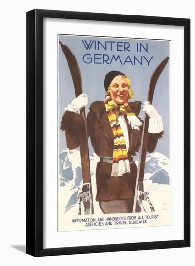 Winter in Germany Travel Poster-null-Framed Art Print