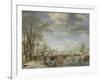 Winter in Holland, Skating Scene, 1645-Aert van der Neer-Framed Giclee Print