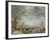 Winter in Holland, Skating Scene, 1645-Aert van der Neer-Framed Giclee Print