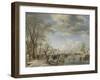 Winter in Holland, Skating Scene, 1645-Aert van der Neer-Framed Giclee Print