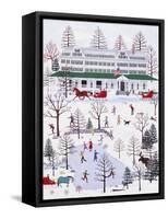 Winter In Jackson New Hampshire-Susan Henke Fine Art-Framed Stretched Canvas