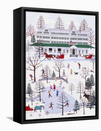 Winter In Jackson New Hampshire-Susan Henke Fine Art-Framed Stretched Canvas