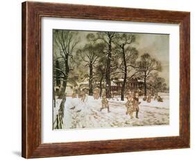 Winter in Kensington Gardens from 'Peter Pan in Kensington Gardens' by J.M. Barrie, 1906-Arthur Rackham-Framed Giclee Print