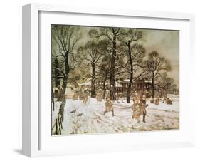 Winter in Kensington Gardens from 'Peter Pan in Kensington Gardens' by J.M. Barrie, 1906-Arthur Rackham-Framed Giclee Print