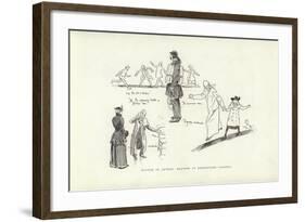 Winter in London, Skating in Kensington Gardens-Phil May-Framed Giclee Print